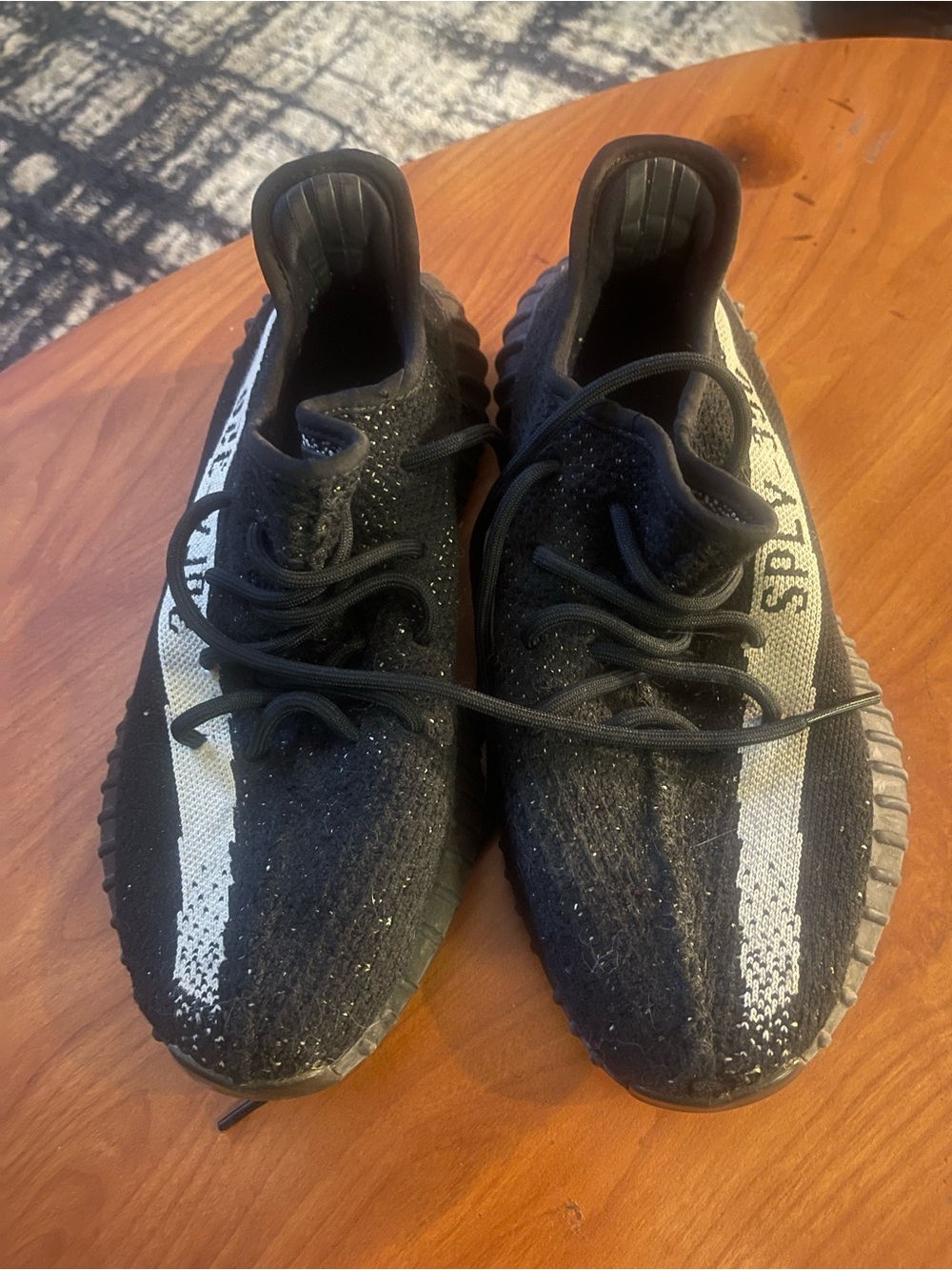 Yeezy Boost 350 V2 Black & White Stripe Sneakers